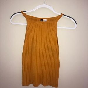 H&M gold crop top